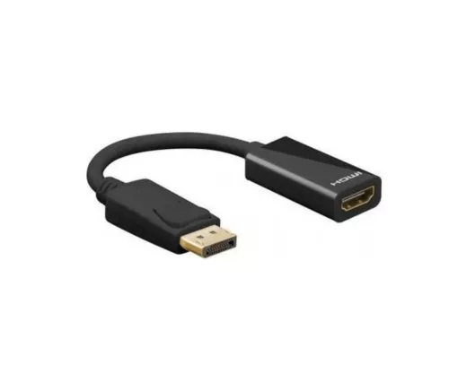 Adattatore DisplayPort 1.4 maschio a HDMI tipo A femmina, DP 1.4 a HDMI, 4K*2K@60Hz, 3D, nero, sacchetto DINIC, 0,10 m